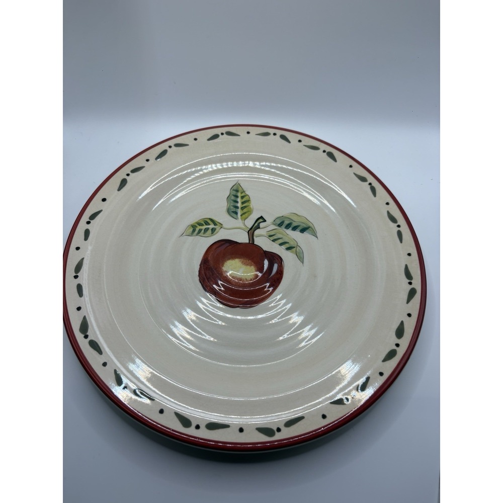 Home Trends Apple Grove 11" Dinner Plate Red Apple Discontinued Farmhouse